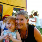 Senior therapist Lynn Blanchard and daughter Athena.