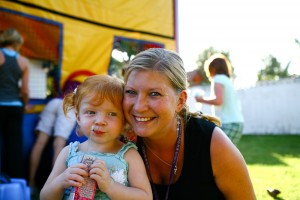 Senior therapist Lynn Blanchard and daughter Athena.