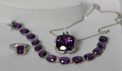 Exclusively designed amethyst jewelry for our sustaining supporters