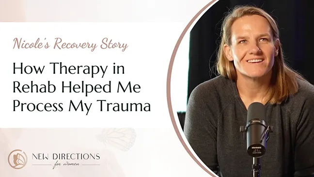 Podcast cover - How therapy in rehab helped me process my trauma