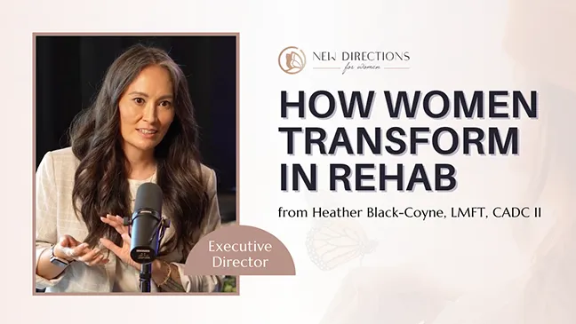 Podcast cover - How women transform in rehab